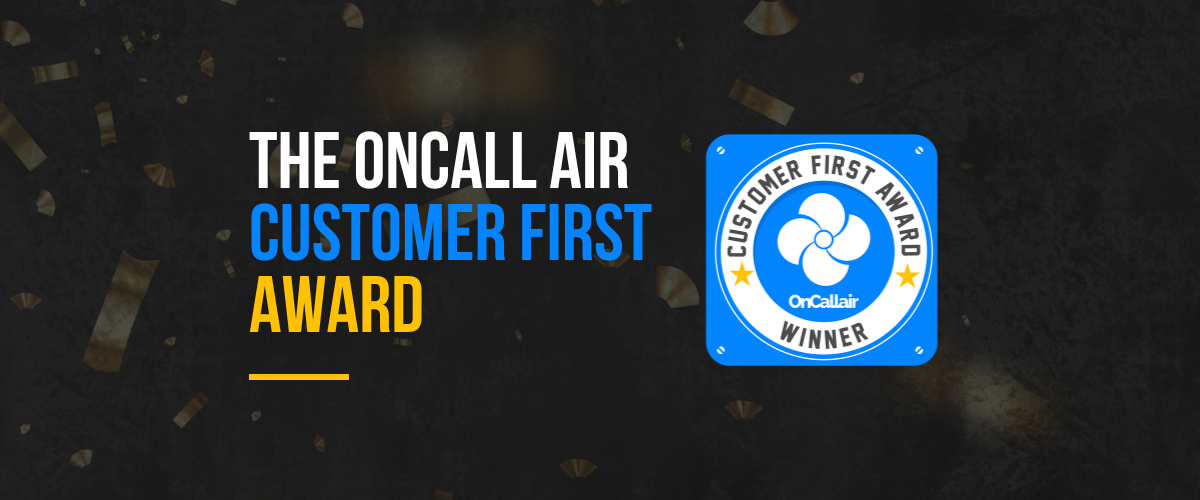 OnCall Air Customer First Award Winner Badge