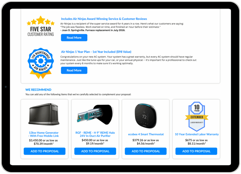 Engaging product information