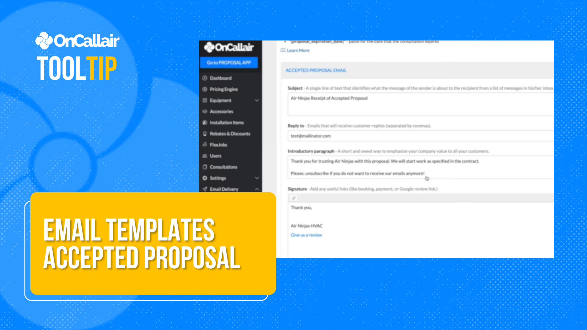 Email Templates Accepted Proposals