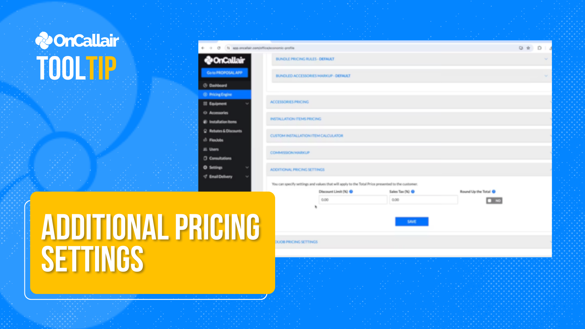 Additional Pricing Settings