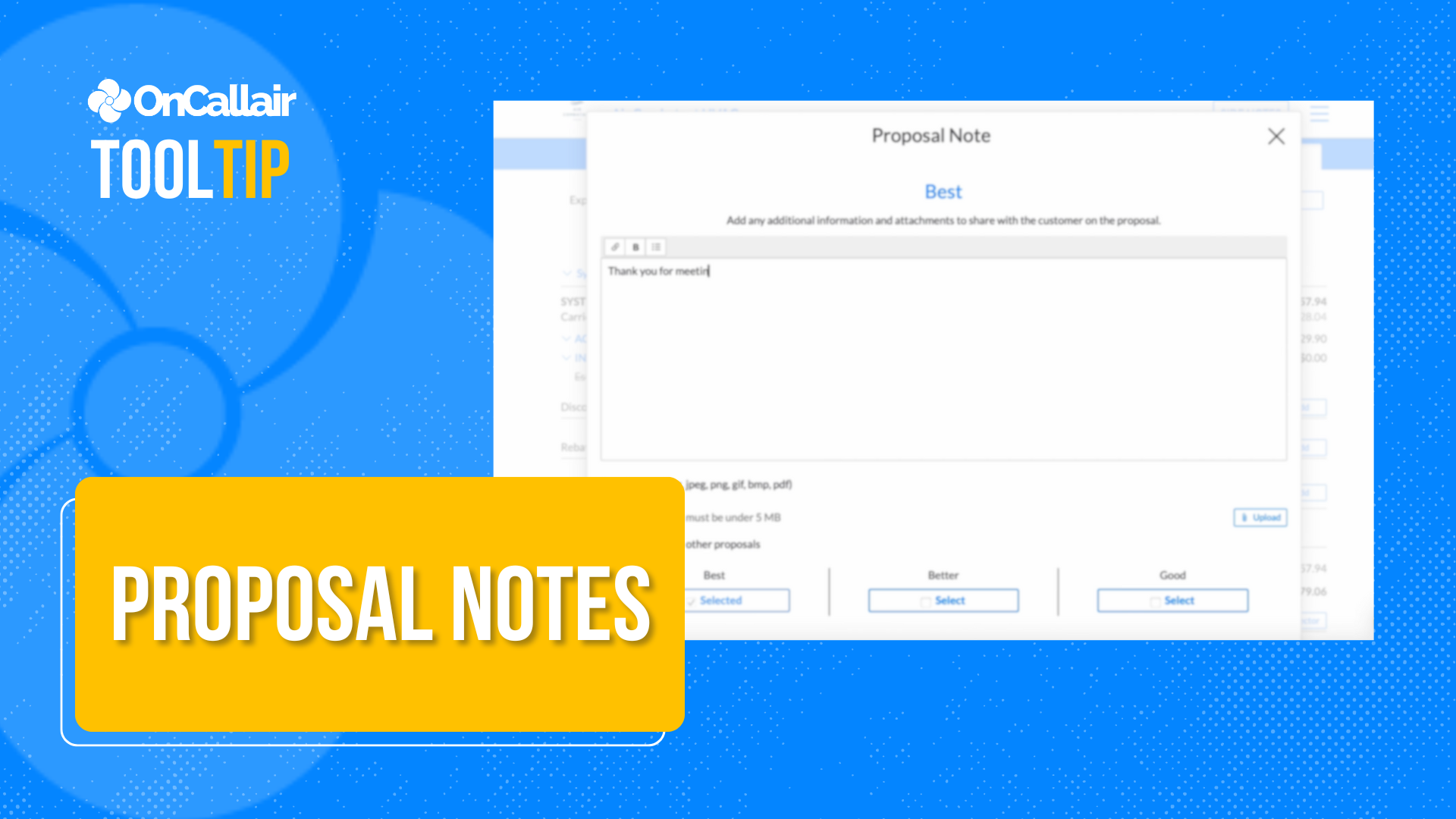Proposal Notes
