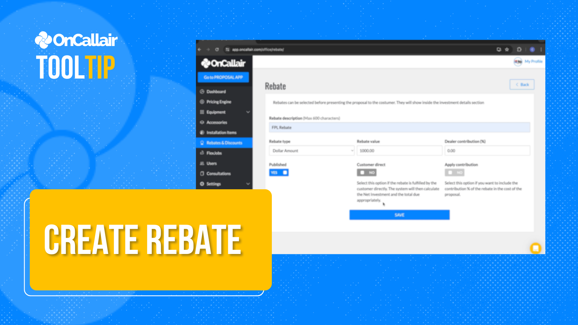 Create Rebate