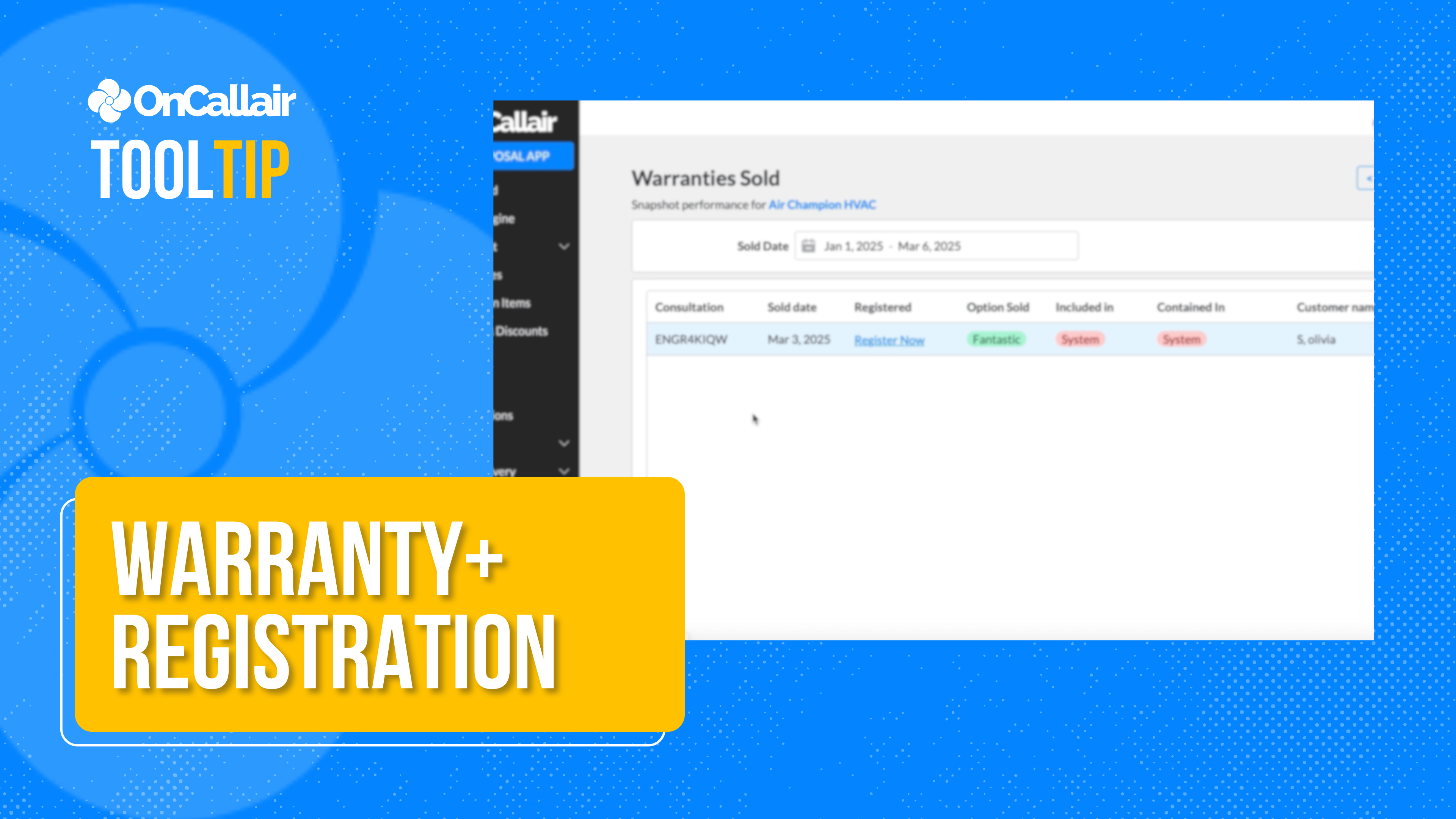 Warranty+ Registration