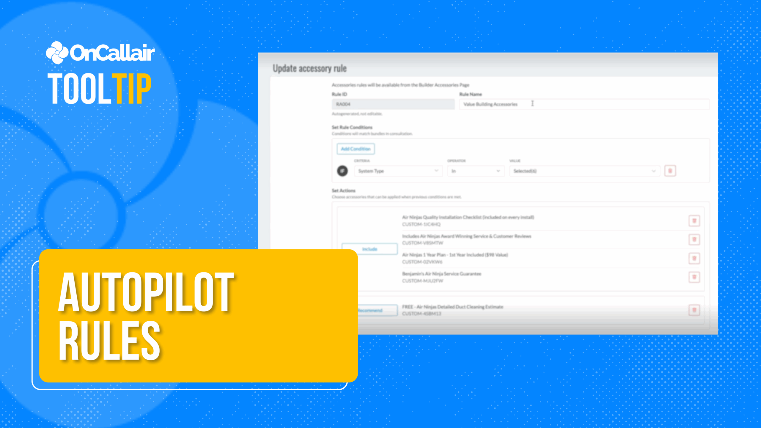 OnCall Air Autopilot Rules