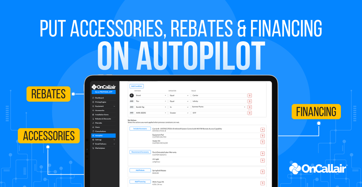 OCA – Autopilot Blogpost Banner (1200 x 620 px) Smarter HVAC Proposals: Accessories, Rebates & Financing on Autopilot