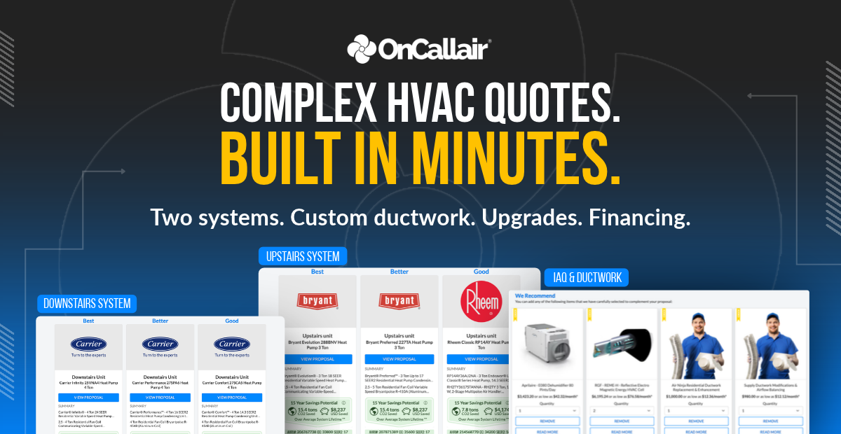 Build Complex Multi-System Quotes in Minutes with OnCall Air
