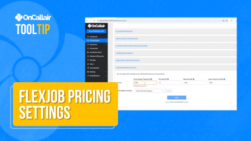 Flexjob Pricing Settings