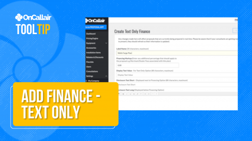Add Finance - Text Only