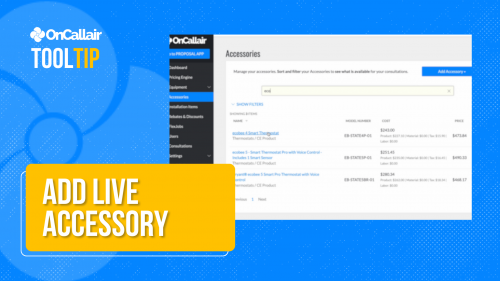 Add Live Accessories