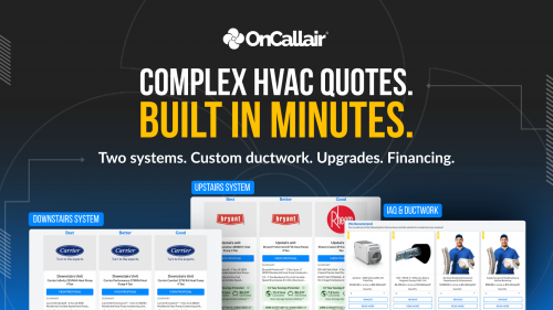 Quote Complex, Multi-System Replacements In Minutes with OnCall Air.