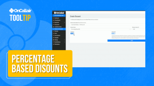 OnCall Air Tooltip - Percentage Based Discounts